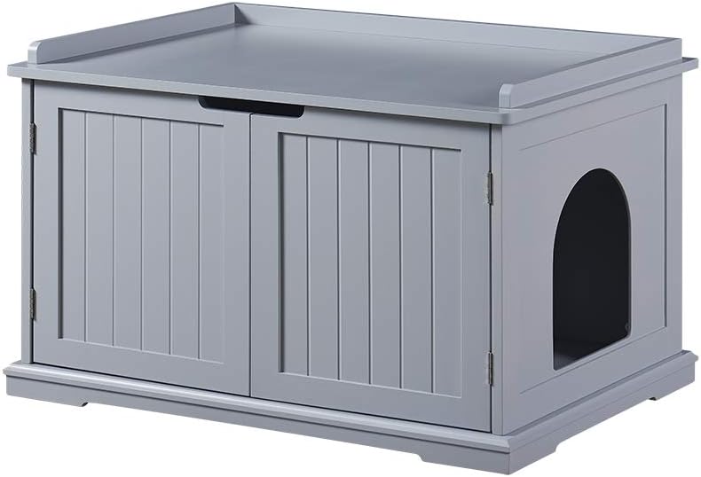 unipaws Cat Litter Box Enclosure Furniture for Stylish Homes