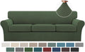 Turquoize 4 Piece Sofa Covers for 3 Cushion Couch Slipcover - Durable