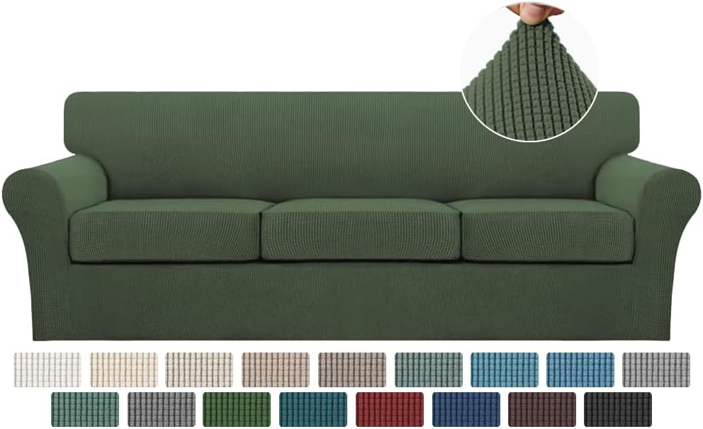 Turquoize 4 Piece Sofa Covers for 3 Cushion Couch Slipcover