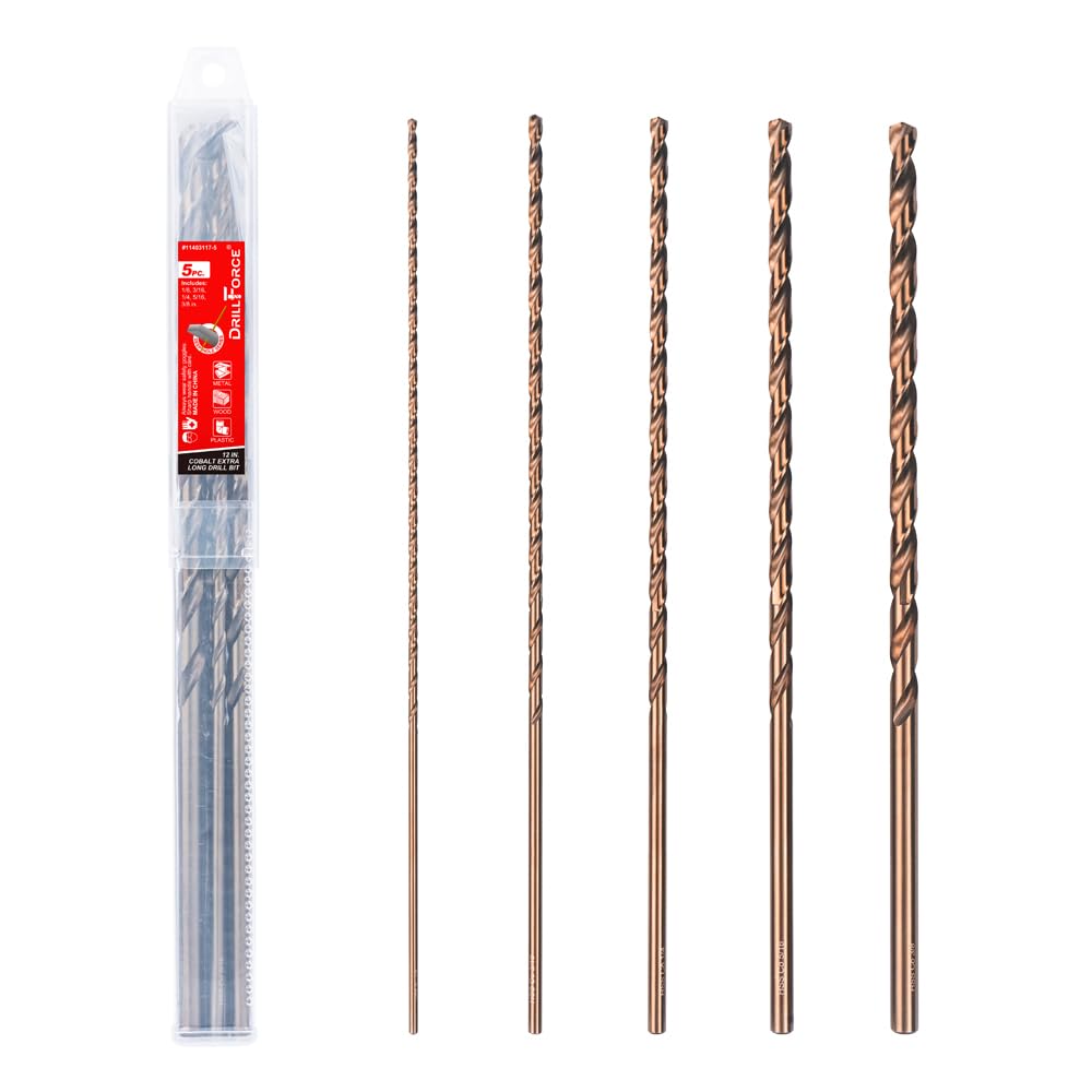 Cobalt Extra Long Drill Bits Set for Deep Hole Drilling Needs