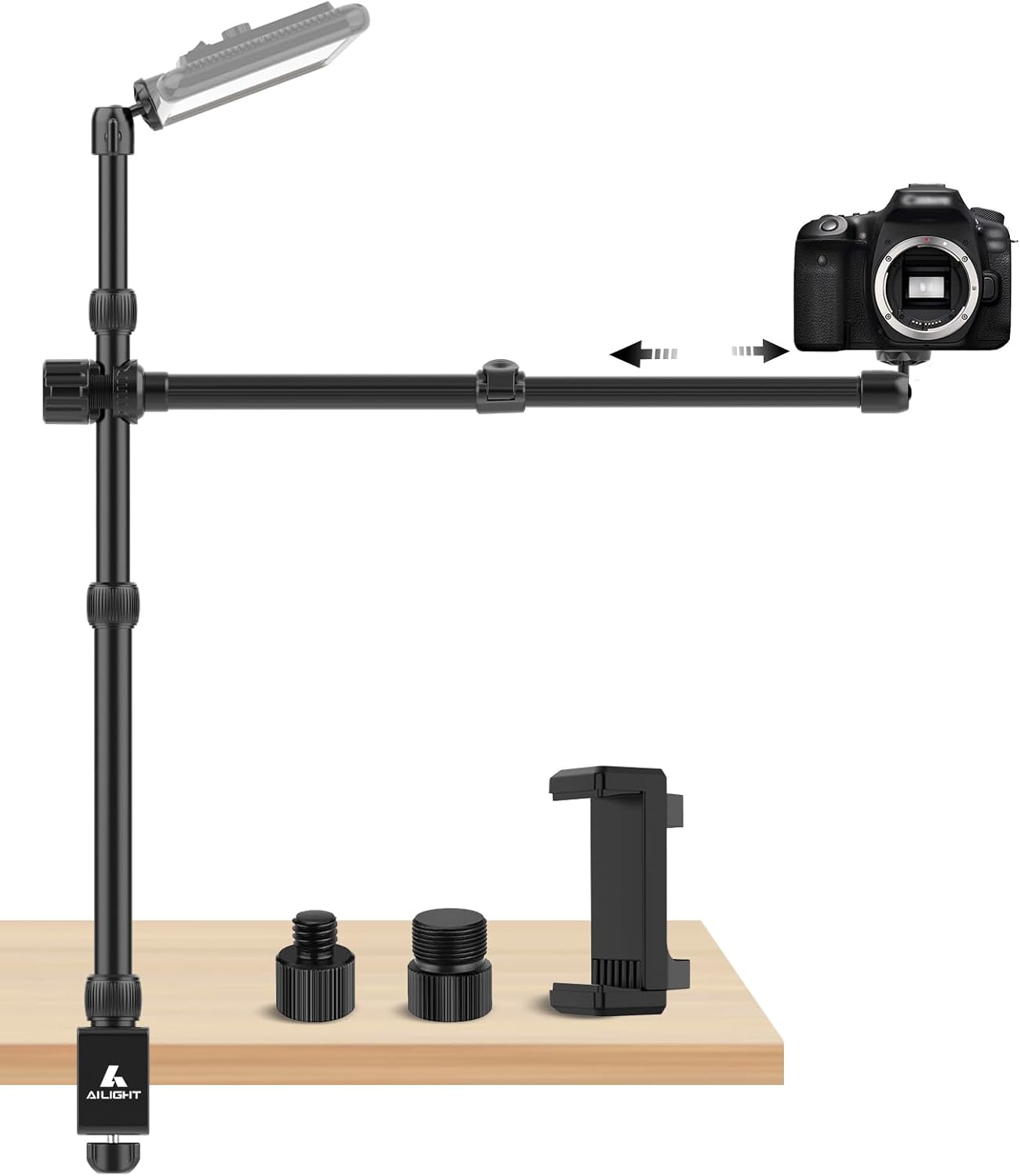 Ailight Camera Desk Mount Stand for Overhead Streaming Setup