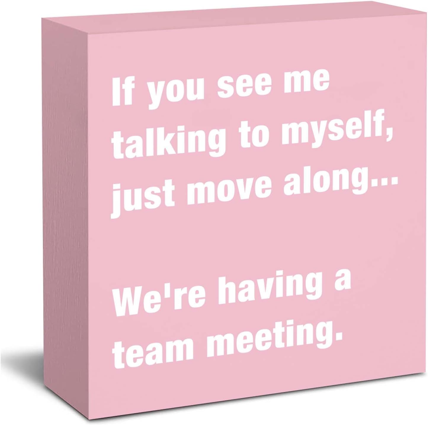 Pink Funny Desk Sign: Quirky Office Charm!