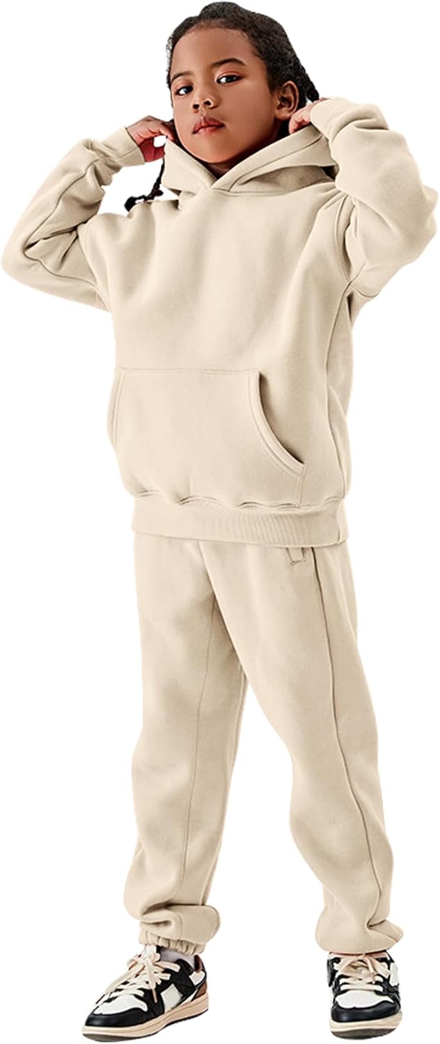 Flygo Girls Boys Fleece 2 Piece Outfits for Activewear Fun