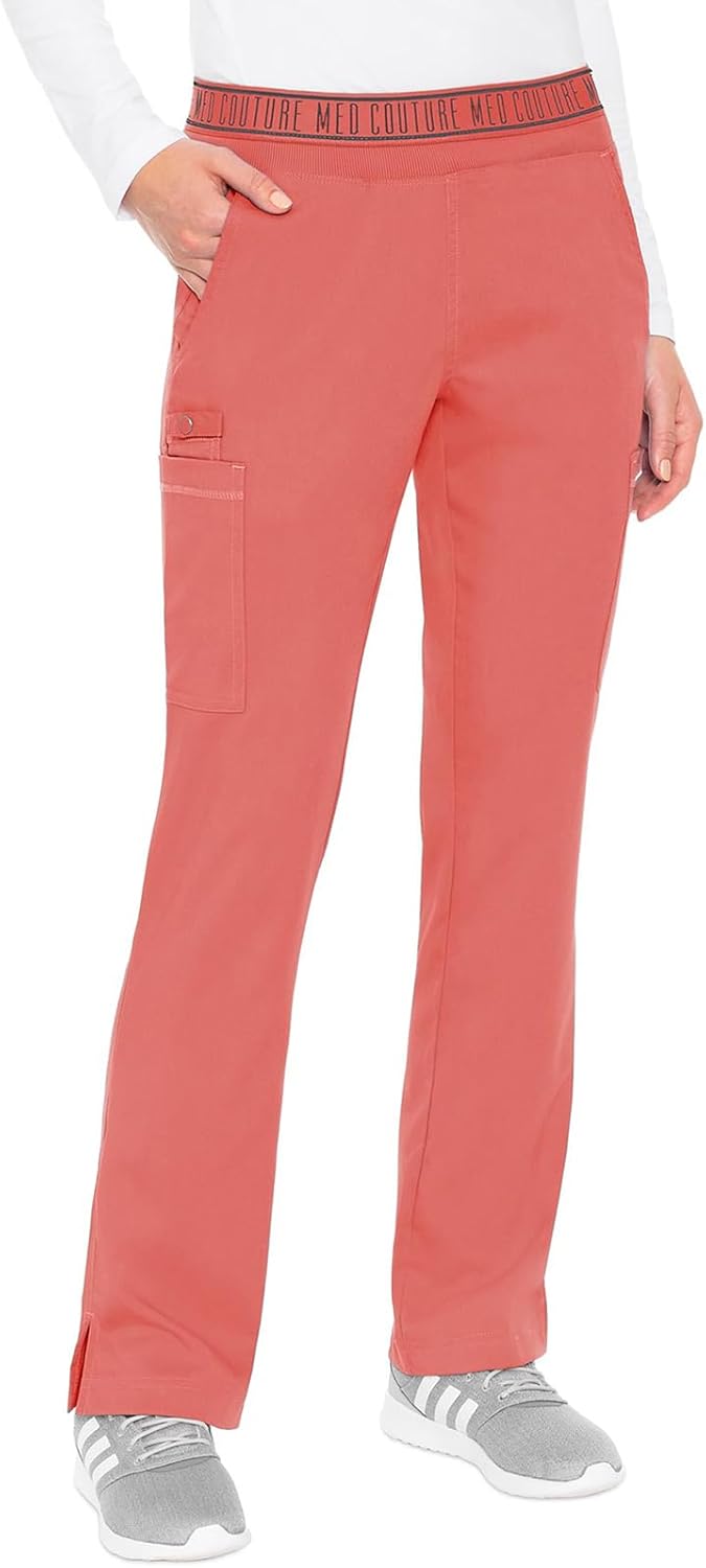 Med Couture Women's Yoga Pull-On Pant with 7 Pockets for Comfort