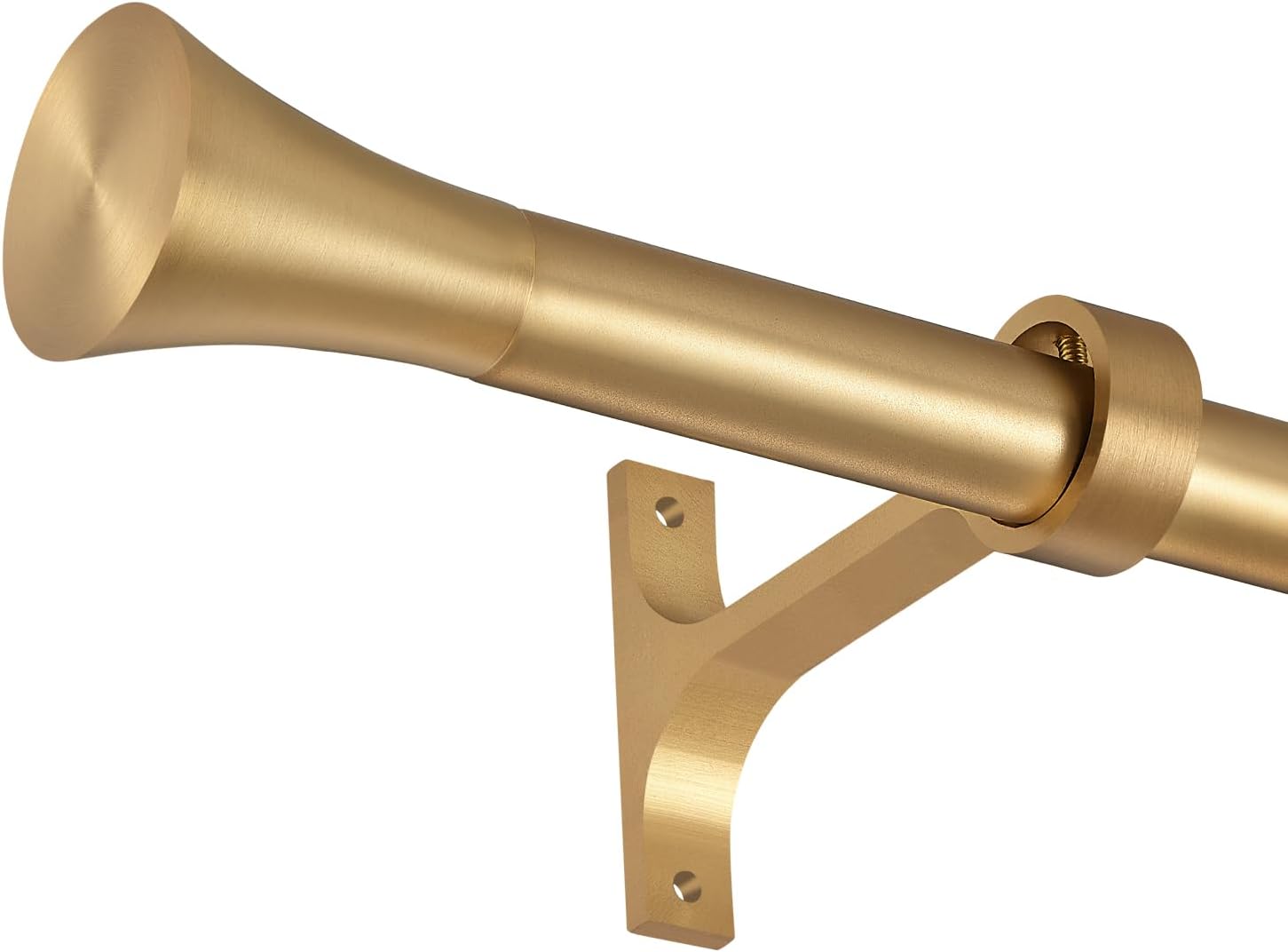 Adjustable 100-144IN Curtain Rod - Warm Gold