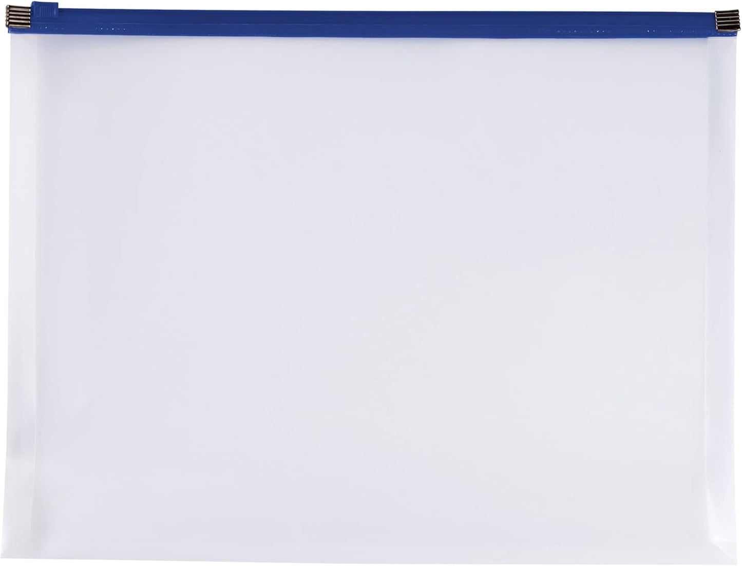 Clear/Blue Letter Size Poly Zip Envelope - Office Depot