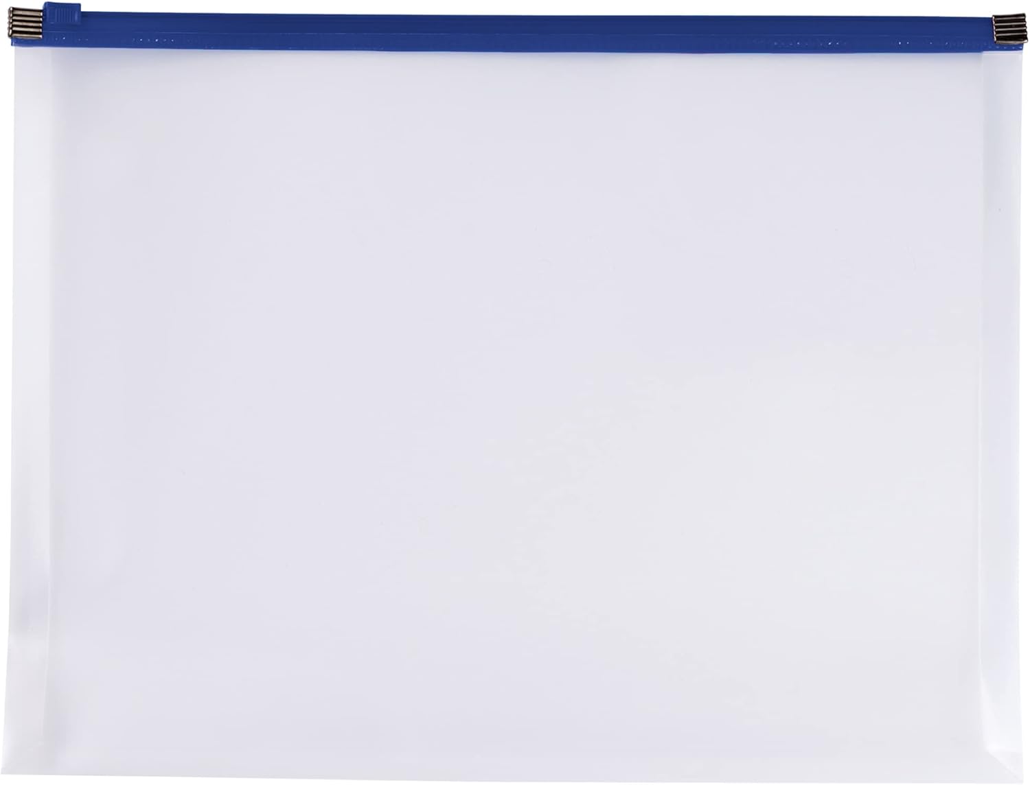 Clear/Blue Letter Size Poly Zip Envelope - Office Depot