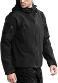 FREE SOLDIER Men's Outdoor Waterproof Soft Shell Hooded Military F&S