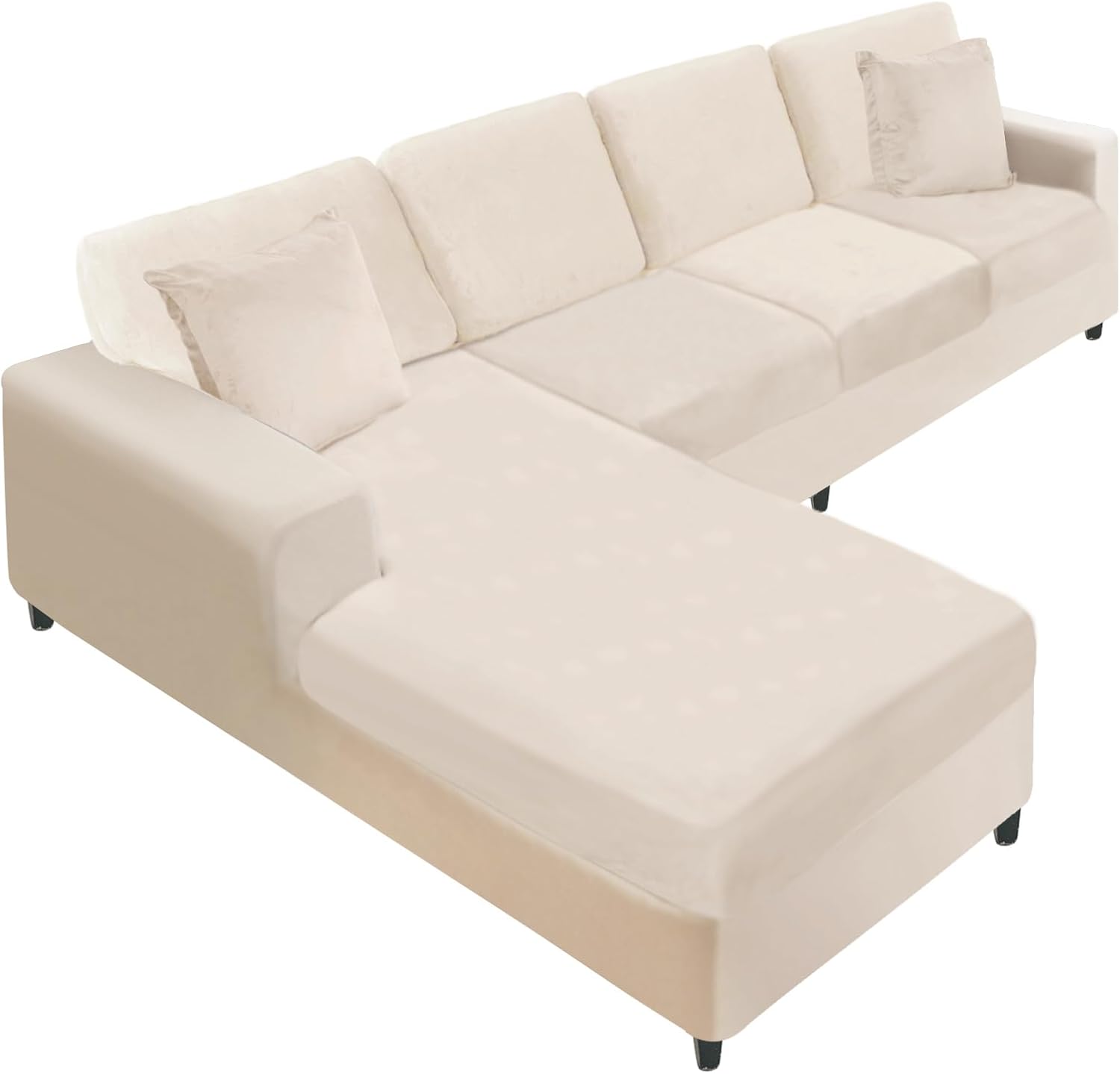 NAISI Sectional Couch Covers: Stylish Velvet Protection