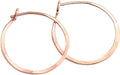 Thin Hammered Hoop Earrings - Dainty 1in Hammered Hoops