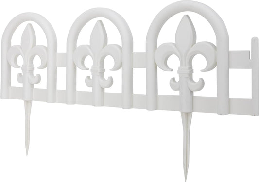 Evelyne White Garden Border Plastic Edging for Lawn Landscaping
