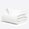 Salt Earth GOTS Organic Cotton Waffle Throw Blanket - Soft, Breathable