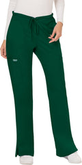Cherokee Women Scrub Pants Mid Rise Moderate Flare - Drawstring