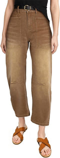 EVALESS Womens Baggy Barrel Jeans High Waisted Wide Leg - Flattering