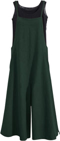 YESNO Women Casual Loose Long Bib Pants for Summer