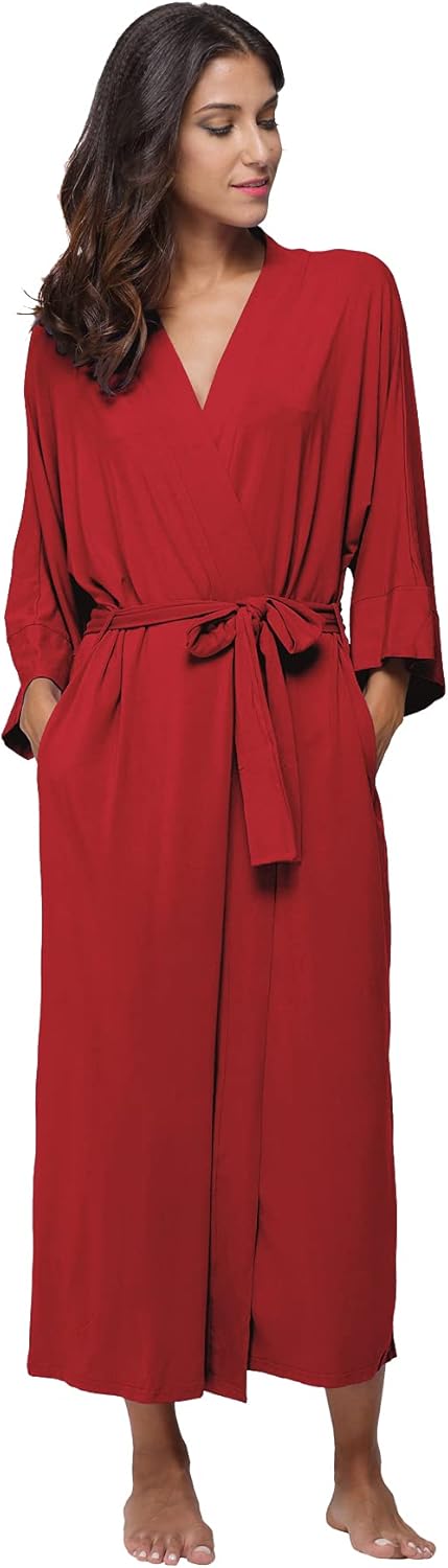 Women's Soft Long Bath Robes Full Length Kimonos for Comfort
