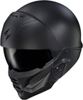 Matte Black Large ScorpionEXO Covert 2 Open Face Helmet - Convertible