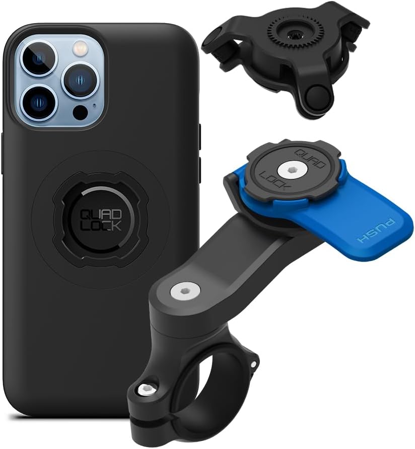 Quad Lock Motorcycle Handlebar Mount Kit with MAG Case for iPhone