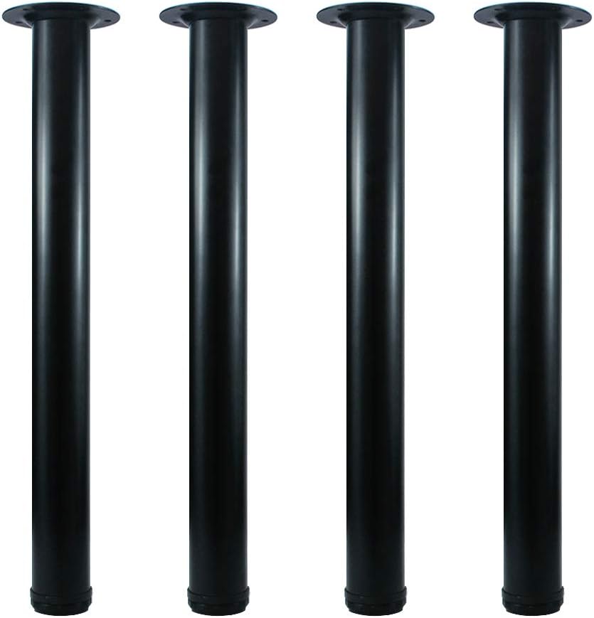 Adjustable Metal Bench Legs for Furniture - Set of 4 Black