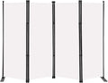 MAYOLIAH 4 Panel Room Divider Screen 6ft Tall - Foldable Privacy