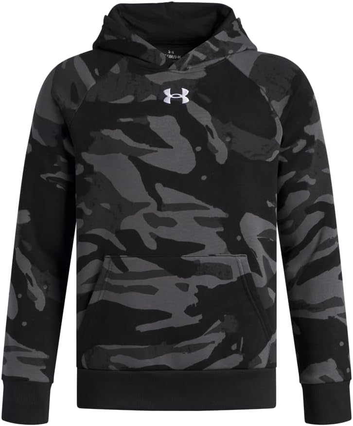 Under Armour Boys' Rival Fleece Printed Hoodie for Comfort