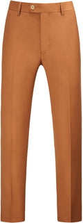 Mens Front Flat Casual Dress Pants Slim Fit for Men - Easy Care