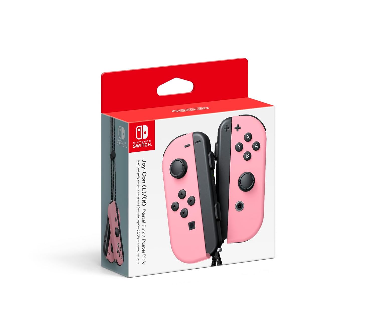 Nintendo Joy-Con Controllers in Pastel Pink for Gaming Fun