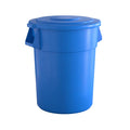 55 Gallon Blue Round Commercial Trash Can by Krollen Industrial