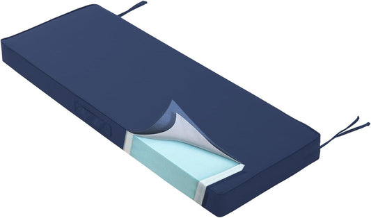 Outdoor Bench Cushion 4 inches Memory Foam Waterproof for Comfort