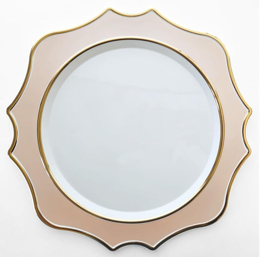 10-Piece Wedding Charger Plates - Elegant Scalloped Design