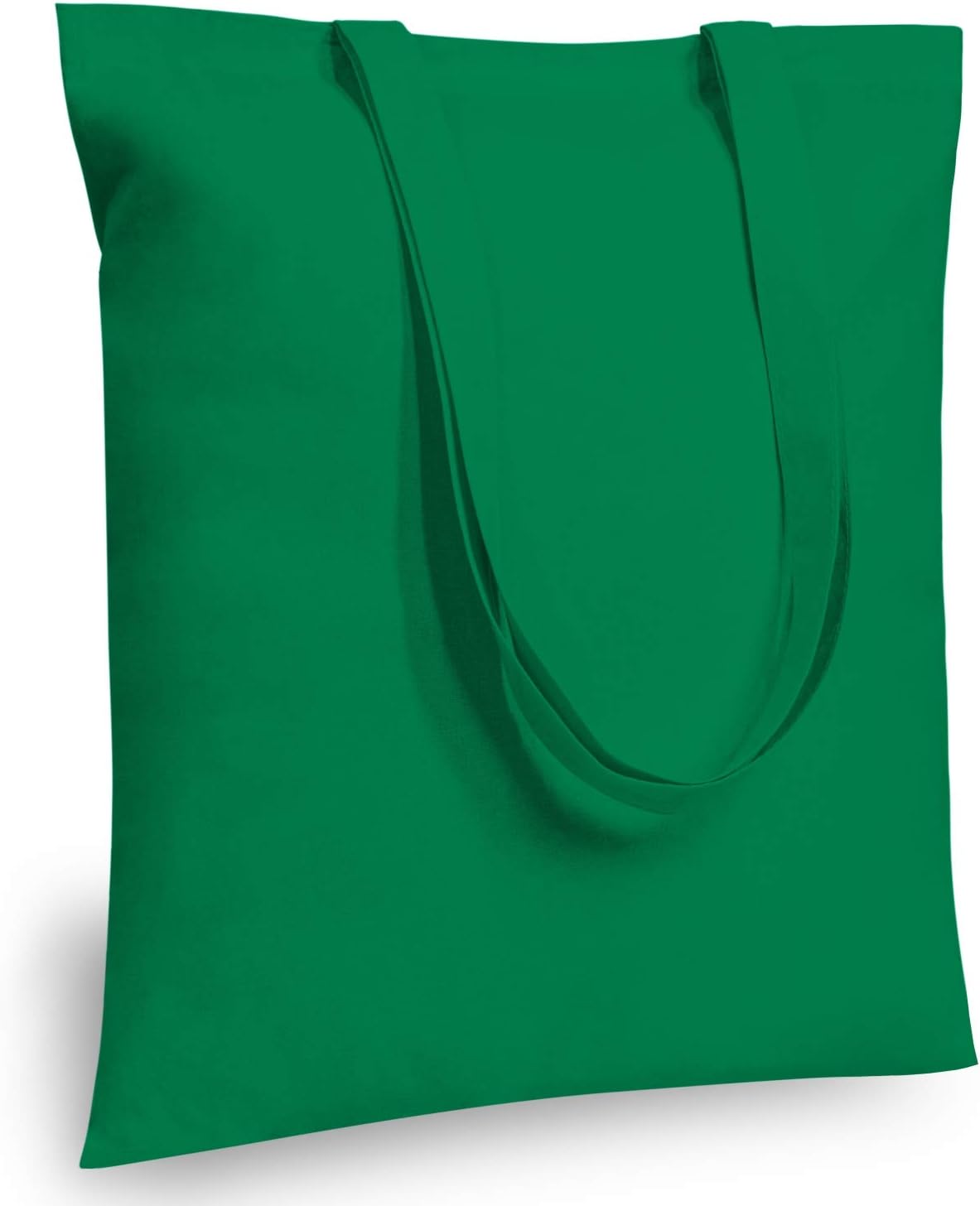 Durable 24-Pack 16x15 Kelly Green Cotton Tote Bags for All Uses