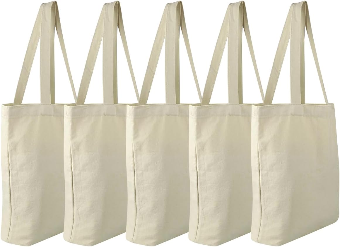 Heavy Duty Reusable Grocery Shopping Tote Bags for DIY Projects