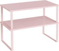 Jelly Pink Cabinet Organizer Shelf Set of 2 - Stackable Kitchen