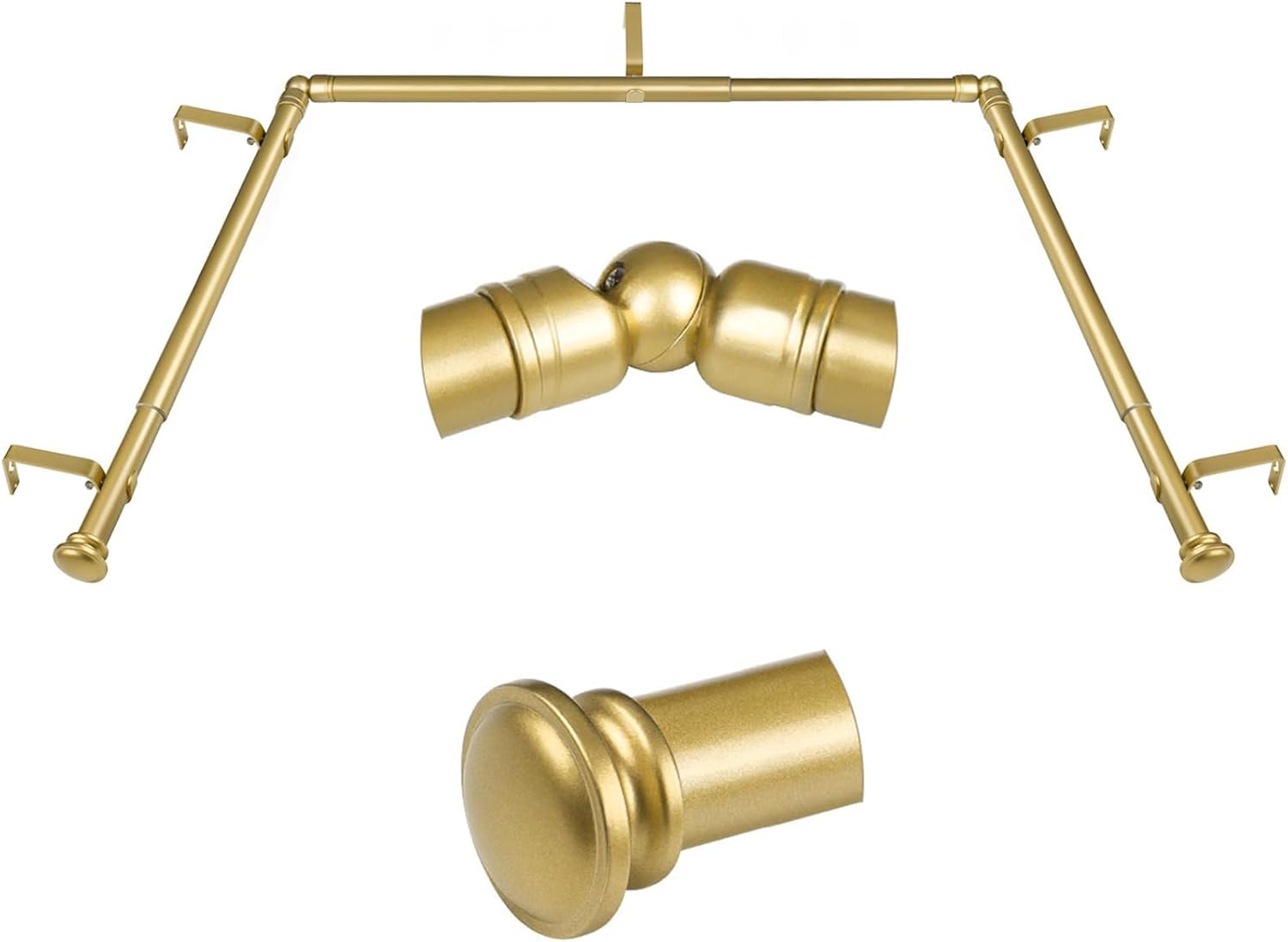 TONIAL Bay Window Curtain Rods - Custom Fit & Stylish!