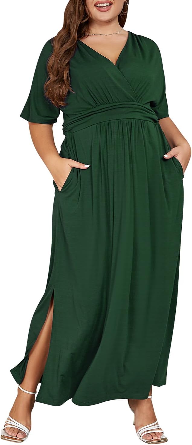 Plus Size Wedding Guest Maxi Dresses for Curvy Women