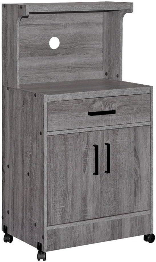 Space-Saving Gray Microwave Cart by Better Home