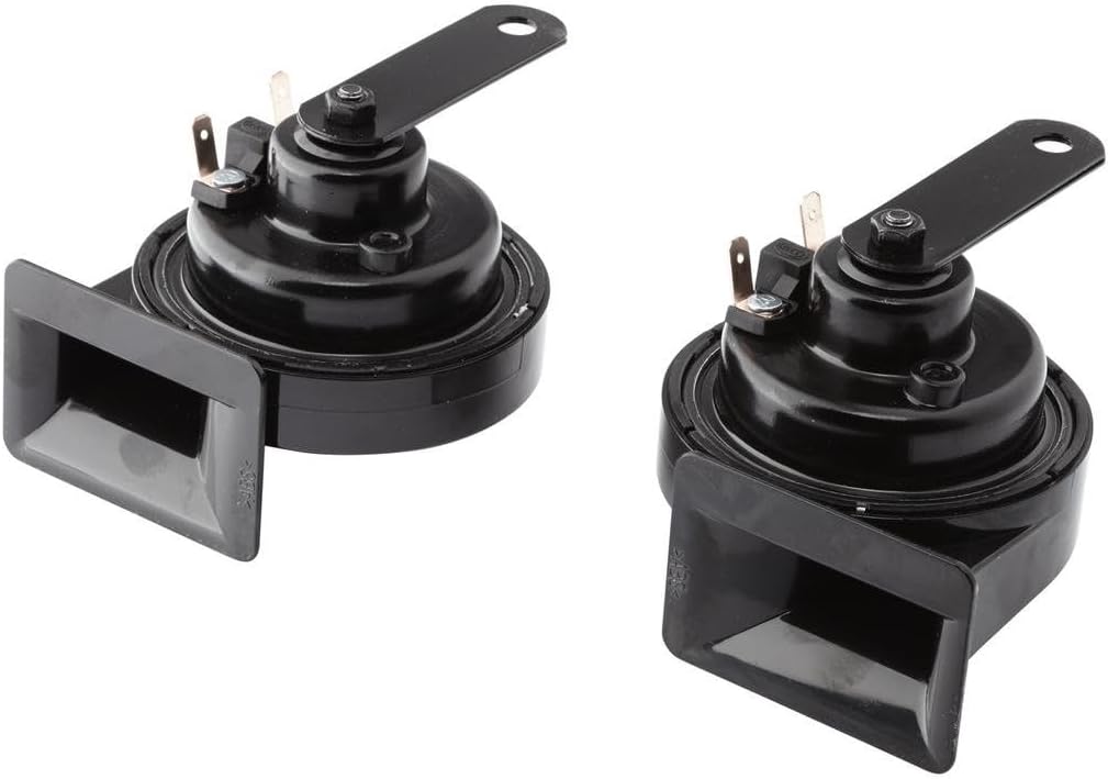HELLA 940800821 Black 24V BX Trumpet Horn Kit for Safety