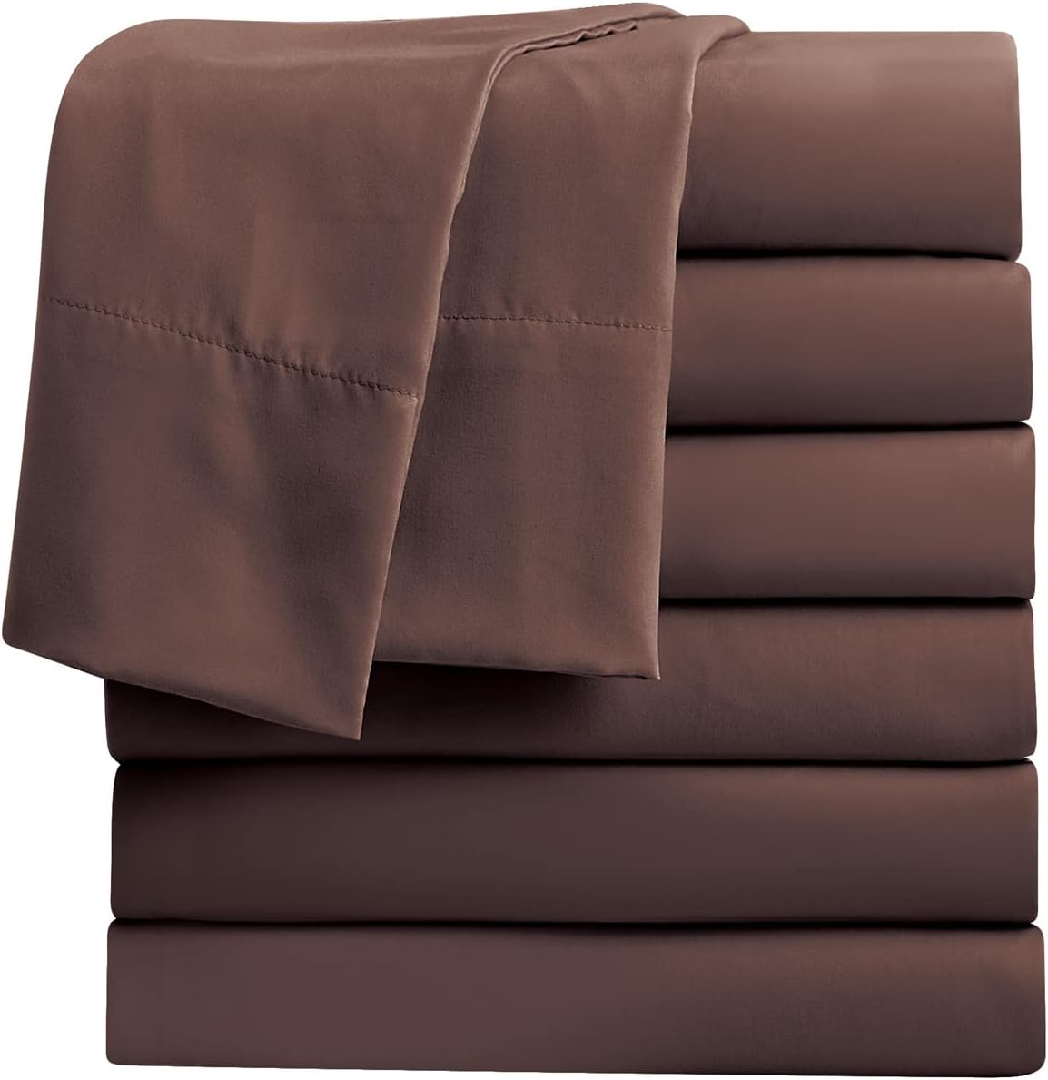 FreshCulture Full Flat Sheets Pack of 6 Soft Microfiber Bedding