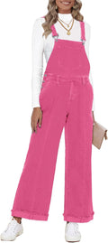 Overalls Denim Loose Fit Wide Leg Bib Jumpsuit - Comfy Everyday
