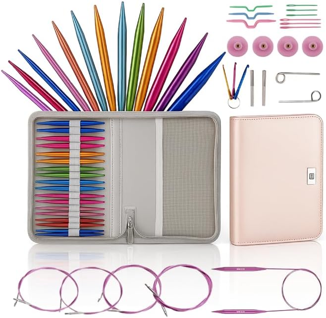 Yarniss Circular Knitting Needles Set with Interchangeable Cables