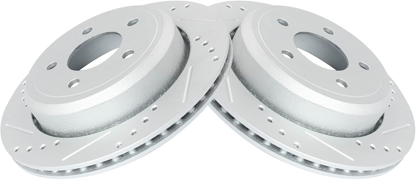 TRQ Rear Performance Brake Rotors Set for Ford Crown Victoria