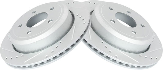 TRQ Rear Performance Brake Rotors Set for Ford Crown Victoria