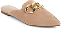 Juliet Holy Womens Mules Flats Pointed Toe Backless Loafers keep