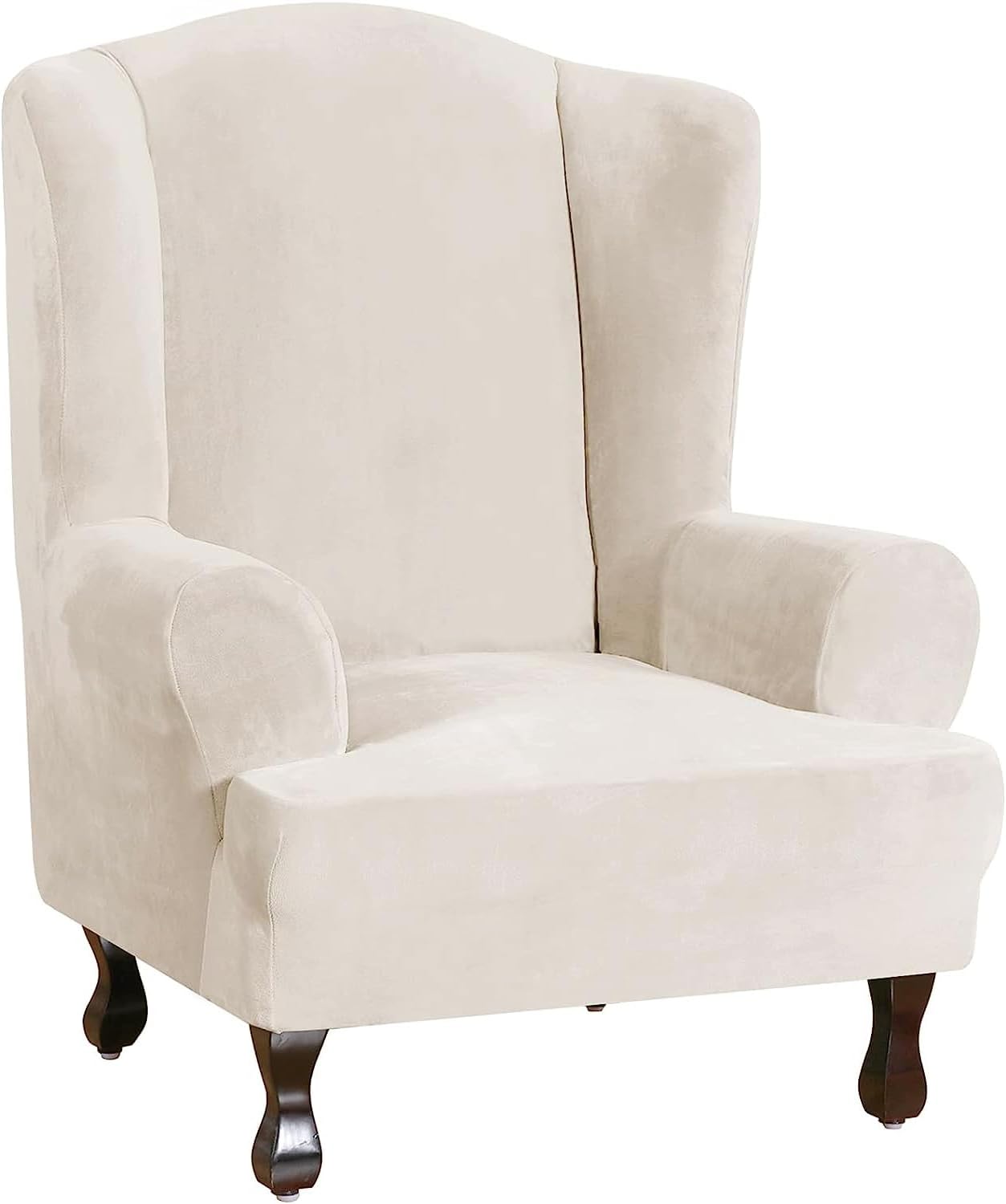 Turquoize Wing Chair Slipcover for Ultra Soft Velvet Comfort