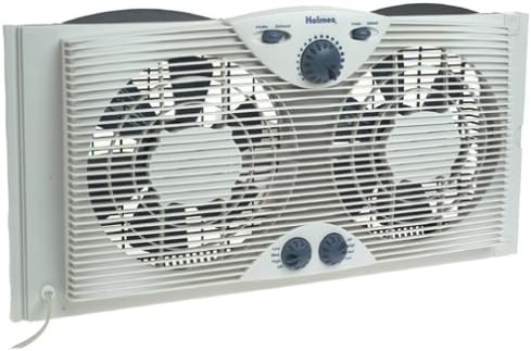 Holmes Dual 8 in Blade Twin Window Fan with Manual Controls