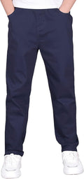 Boys Stretch Pull On Chino Pants - Comfortable School Uniform Pants