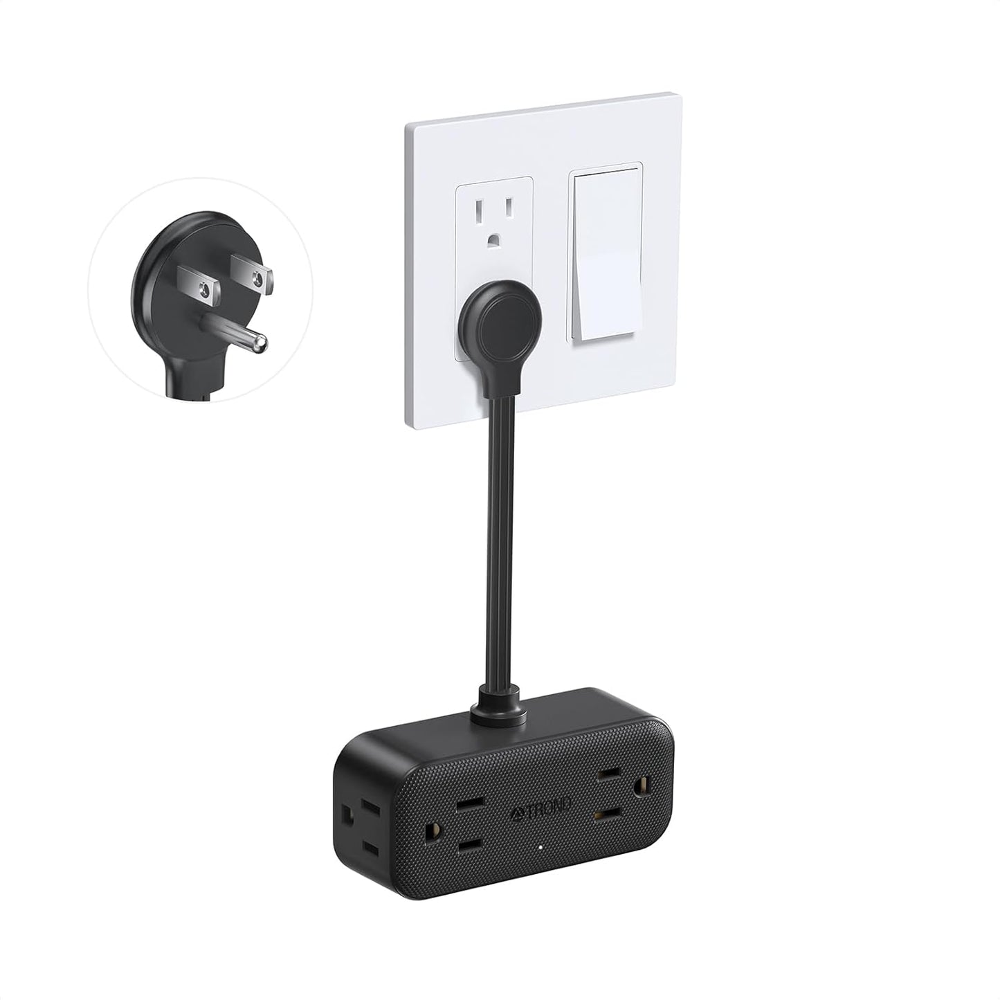 TROND Outlet Extender: 4 Sockets, 4 USB Ports