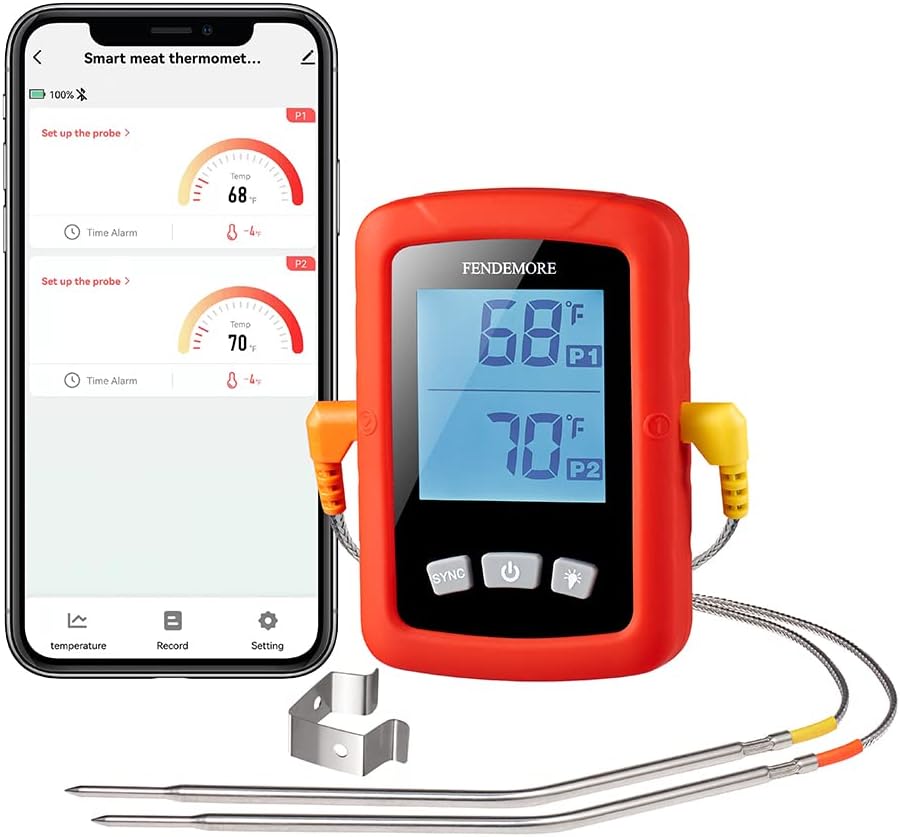 Wireless Bluetooth Meat Thermometer by FENDEMORE