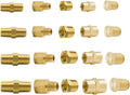 MeiChi 64pcs Brass Pipe Fitting Assortment Kits - Up to 1200 PSI