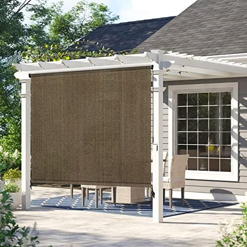 Outdoor Roller Shades for Porch and Gazebo - 7ft Wide Blinds